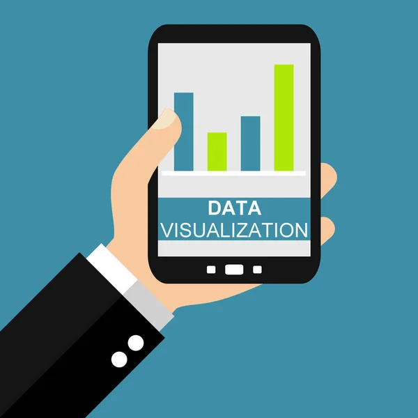 Smartphone: Visualisasi Data Desain Datar — Stok Foto