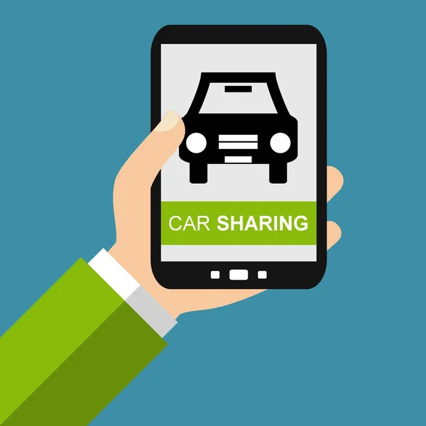 Smartphone: Car Sharing - plochá konstrukce — Stock fotografie