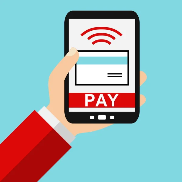 Smartphone: Pay - Diseño plano — Foto de Stock