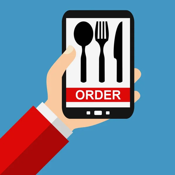 Smartphone: Order Food - Flat Design