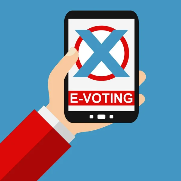 Smartphone: E-Voting - Flat Design — Stock Photo, Image