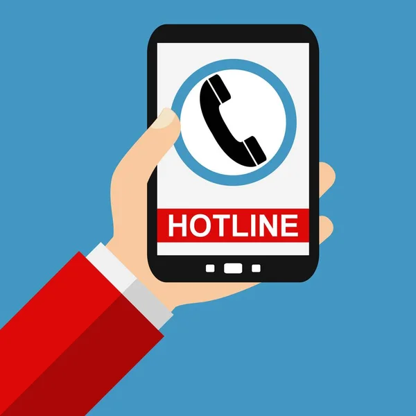 Smartphone: Hotline - flaches Design — Stockfoto