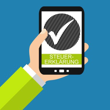 Smartphone: Vergi beyanı Almanca - düz tasarım