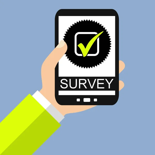 Smartphone: Survey - Flat Design — Stock Photo, Image