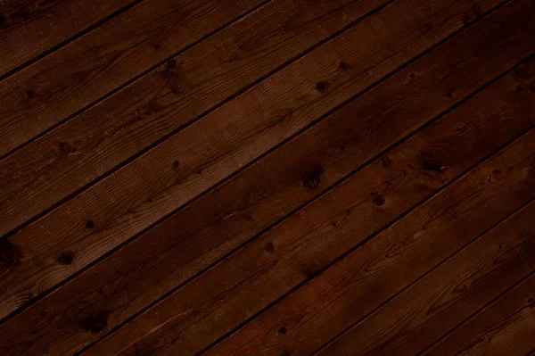 Diagonal dark brown planks — Stock Photo, Image