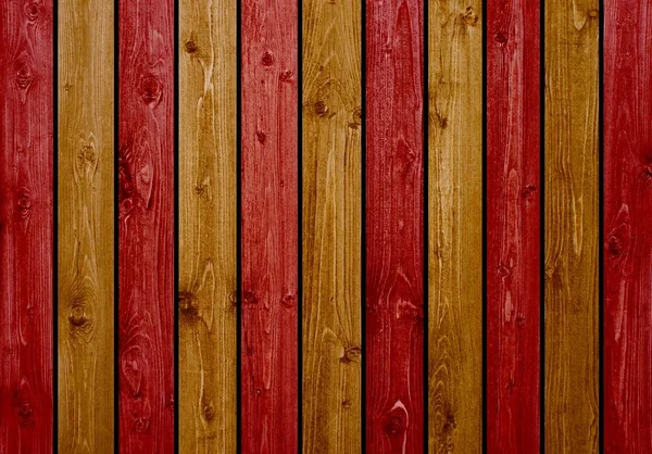 Bruna och röda trä plankor — Stockfoto