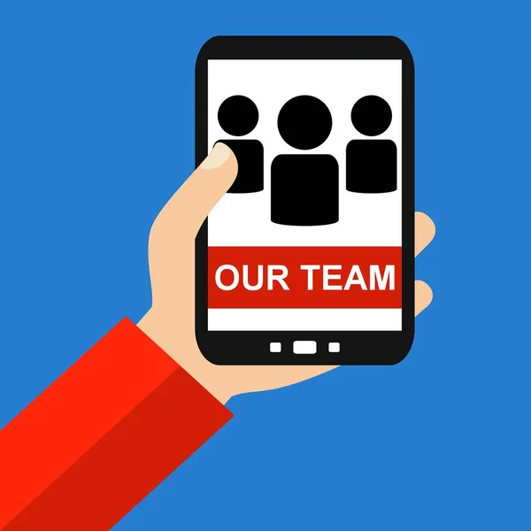 Smartphone: Our Team - Flat Design — Stock Photo, Image