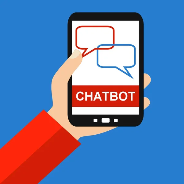 Smartphone: Chatbot - Flat Design — 스톡 사진