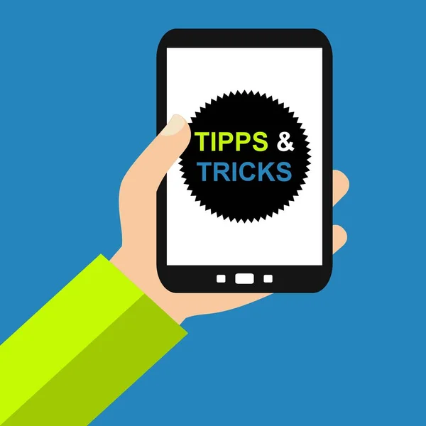 Smartphone: Tipps und Tricks deutsch - flaches Design — Stockfoto