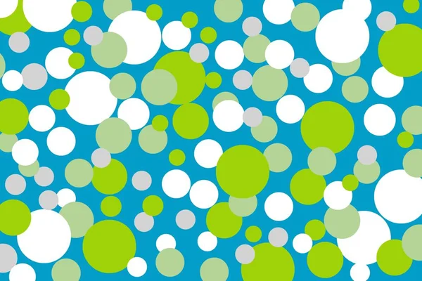 グリーン ターコイズ ブルー白のドット背景 — ストック写真