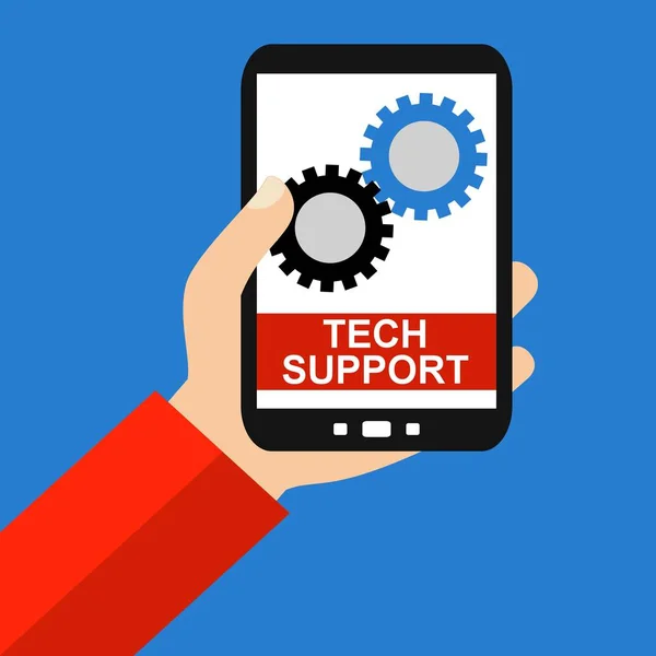 Smartphone: Tech Support - plat ontwerp — Stockfoto
