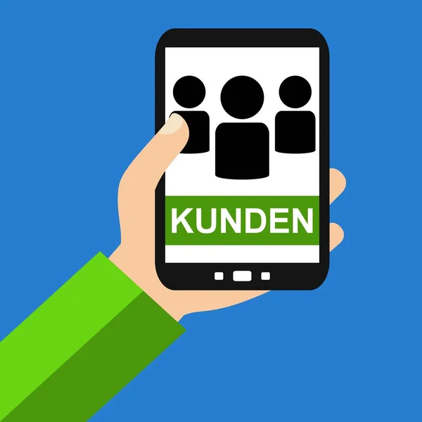 Smartphone: Kunden tyska - platt Design — Stockfoto