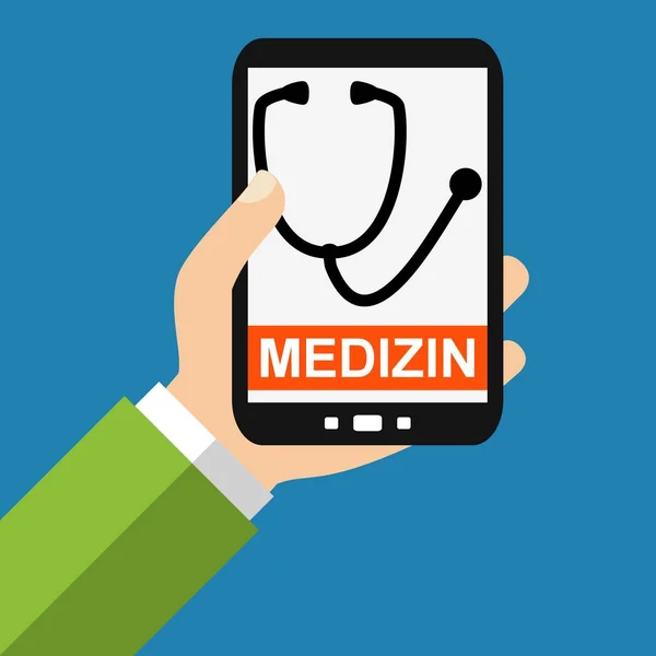 Smartphone: Medicine german - Flat Design — Stock Photo, Image