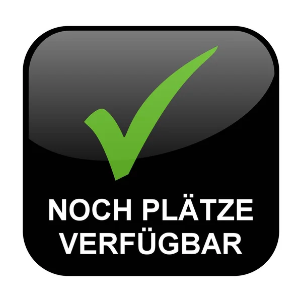 Bilhetes de botão preto disponível alemão — Fotografia de Stock