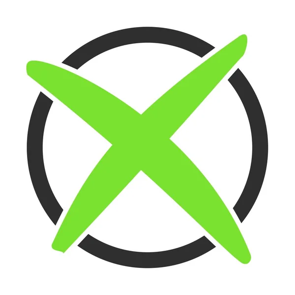 Circle icon of green Cross — Stock Photo, Image