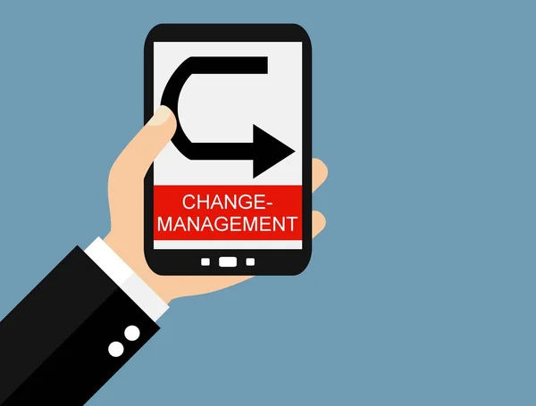 Smartphone: Change Management - flaches Design — Stockfoto