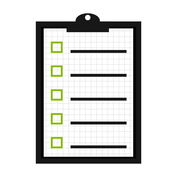 Isolated Clipboard illustration with checklist — Stock Photo, Image