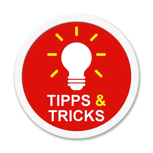 Tips och Tricks knappen tyska — Stockfoto