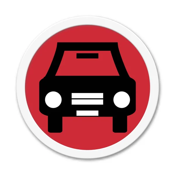 Botão de carro vermelho — Fotografia de Stock