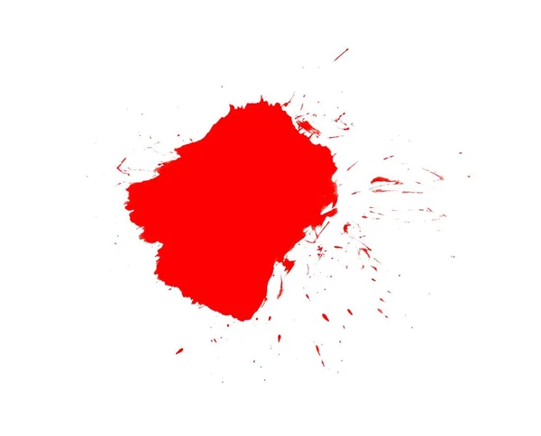 Červená kapka inkoustu nebo krve — Stock fotografie