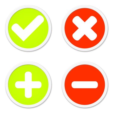 Düğme Ayrıca eksi için X ve kene