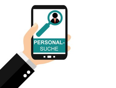 Smartphone: Almanca - düz tasarım Recruiting