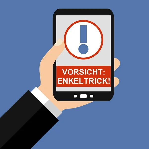 Smartphone: Scam niemiecki - Płaska konstrukcja — Zdjęcie stockowe