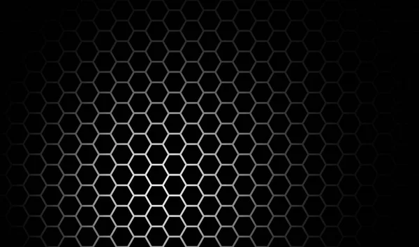 Modèle hexagonal noir blanc — Photo