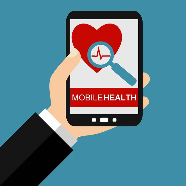 Smartphone: Mobile Health - Flat Design — Stock Photo, Image