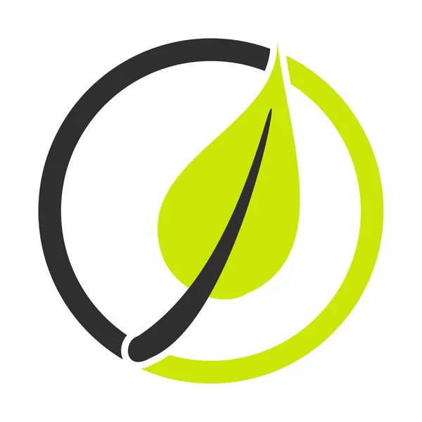 Liść zielony Symbol czarny — Zdjęcie stockowe