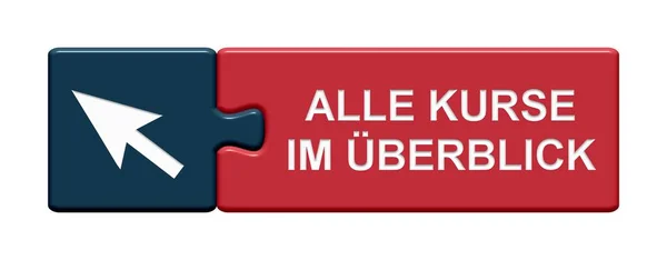 Puzzel knop: Alle cursussen overzicht Duits — Stockfoto