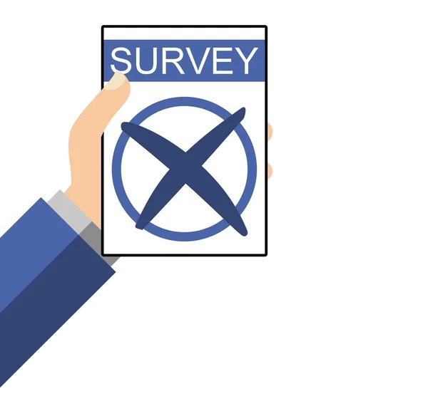 Paper: Survey - Flat Design — Stock Photo, Image