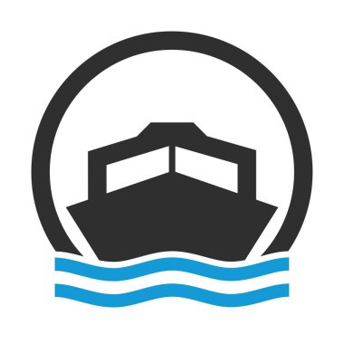 İzole motorbot simgesi