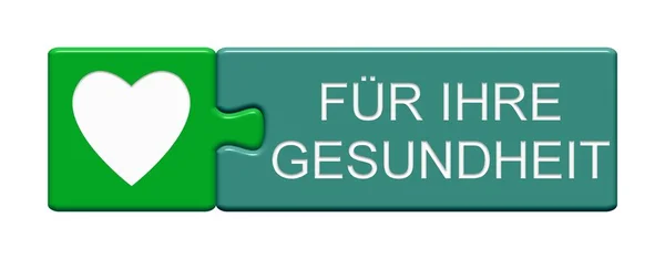 Botón Puzzle: Para su salud alemán —  Fotos de Stock