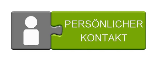 Puzzle Button: Personal Contact german — Stock Photo, Image