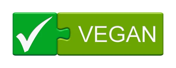 Puzzel knop: Vegan — Stockfoto