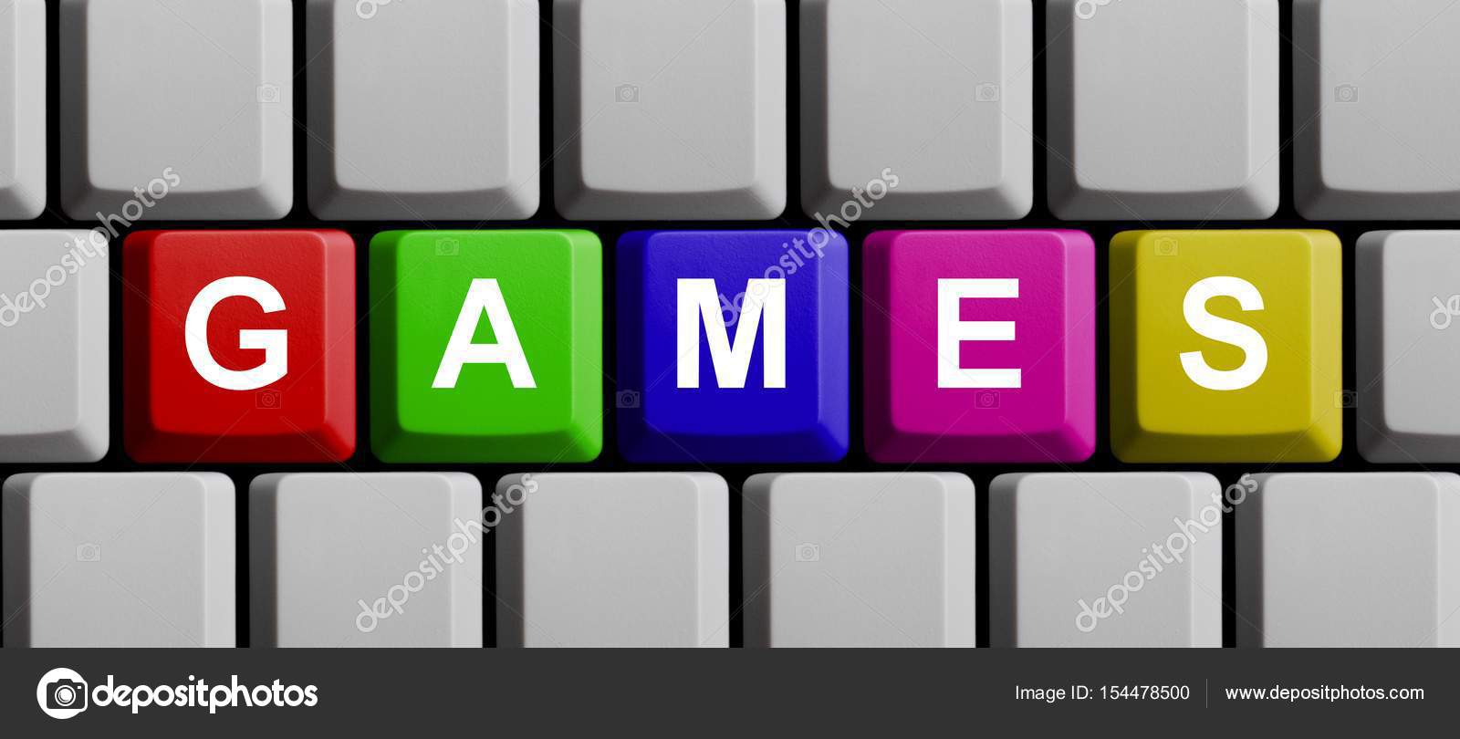Colorful Keyboard Games Stock Photo by ©keport 154478500