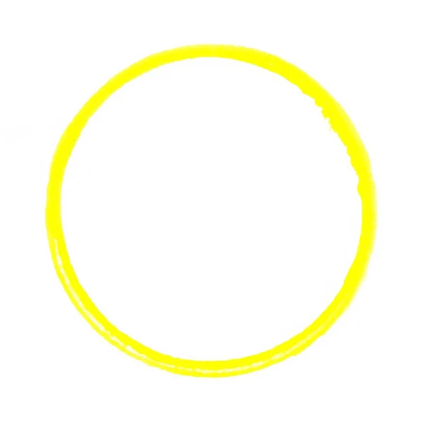 漆成黄色圆圈 — 图库照片