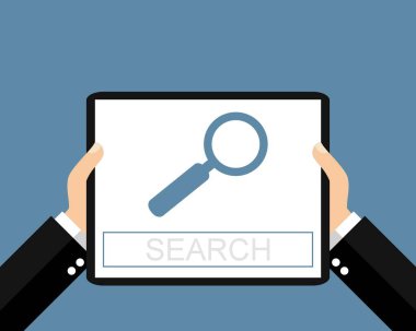 Tablet: Arama - düz tasarım