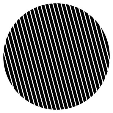 Siyah ve beyaz çizgili daire