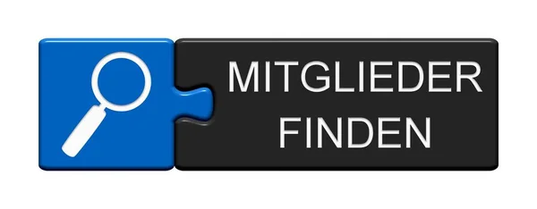 Puzzle-Taste: Mitglieder finden deutsch — Stockfoto