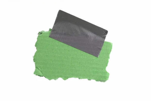 Carton vert avec bande adhésive — Photo
