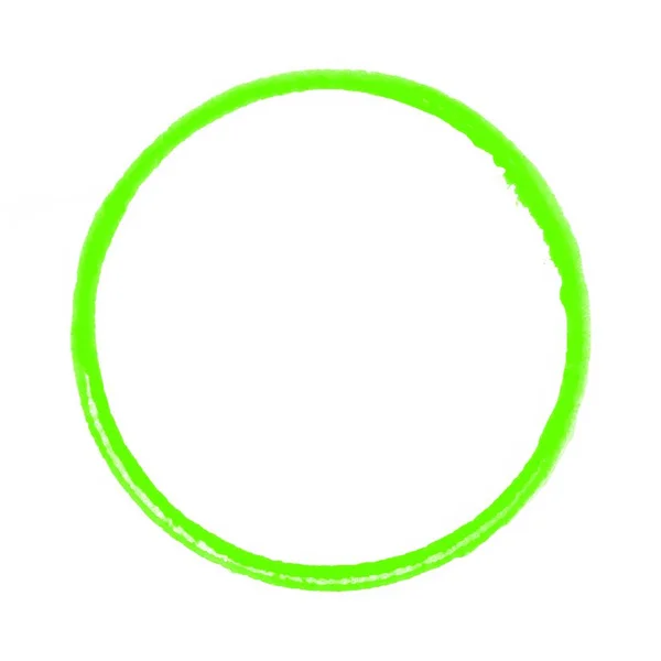 Skizze eines grünen Aquarellkreises — Stockfoto