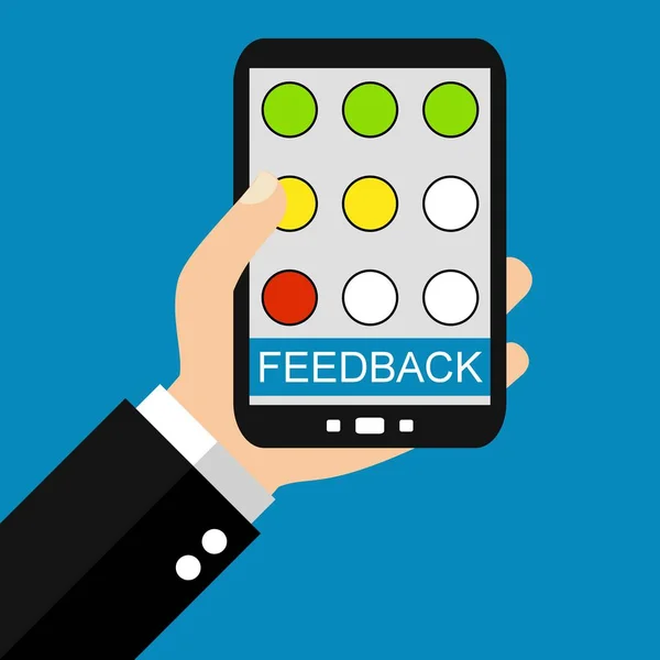 Smartphone: Feedback - plat ontwerp — Stockfoto