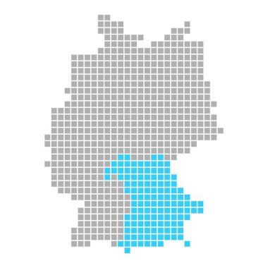 Basit harita Almanya'nın Bavyera