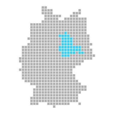 Saxony-Anhalt Almanya'nın basit harita üzerinde