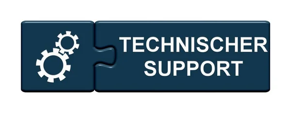 Puzzle Button: Technical Support german — Stock Photo, Image