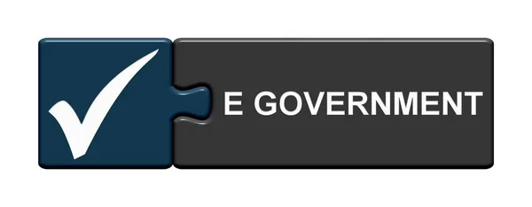 Puzzle Button: E Government — Stock Photo, Image