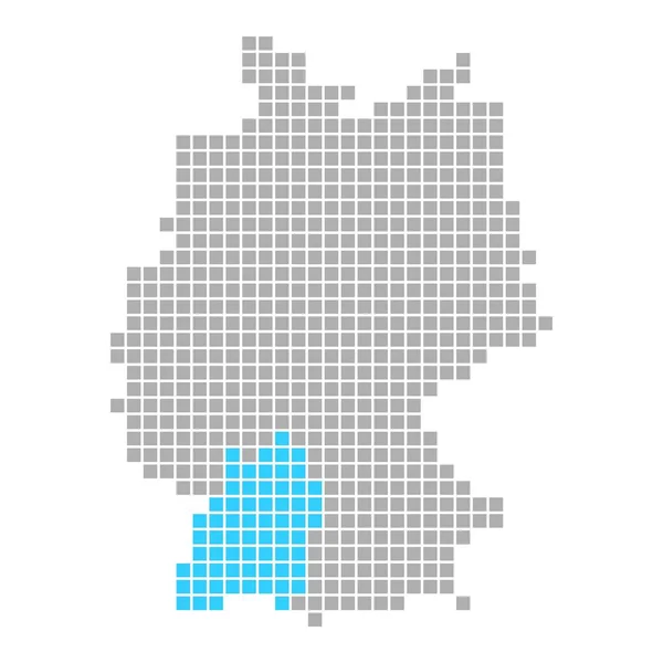 Baden-Württemberg Almanya'nın basit harita üzerinde — Stok fotoğraf