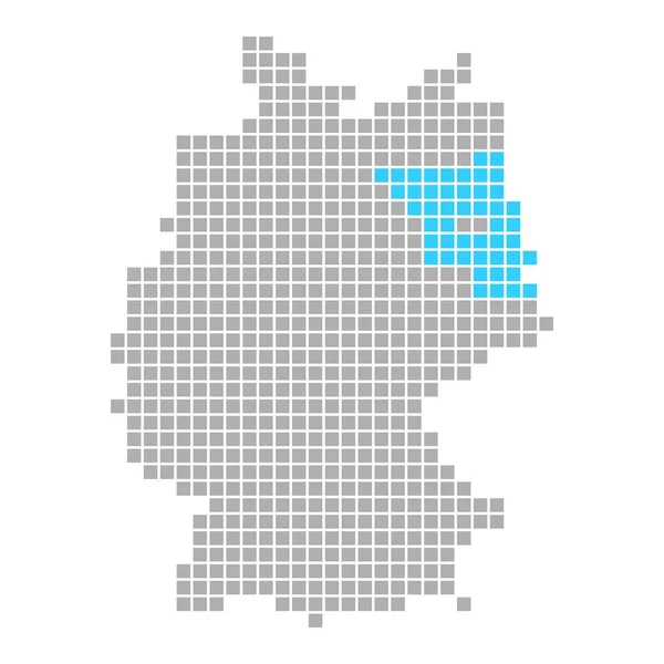 Brandeburgo en el mapa de Alemania —  Fotos de Stock